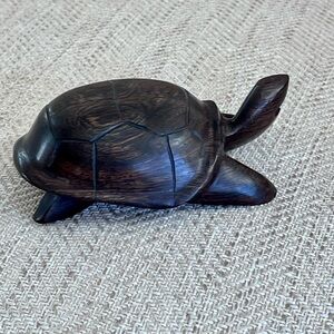 Vintage carved ironwood turtle in beautiful condition